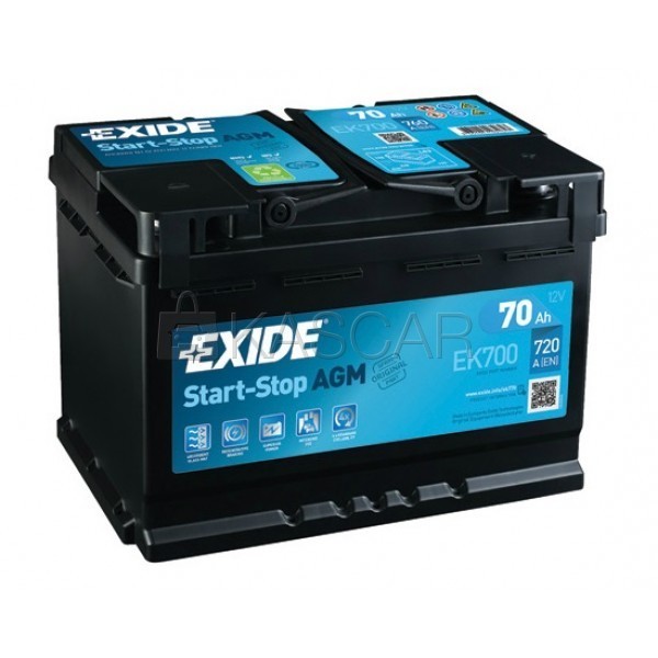 Аккумулятор EXIDE 70Ah EK700 AGM  о.п