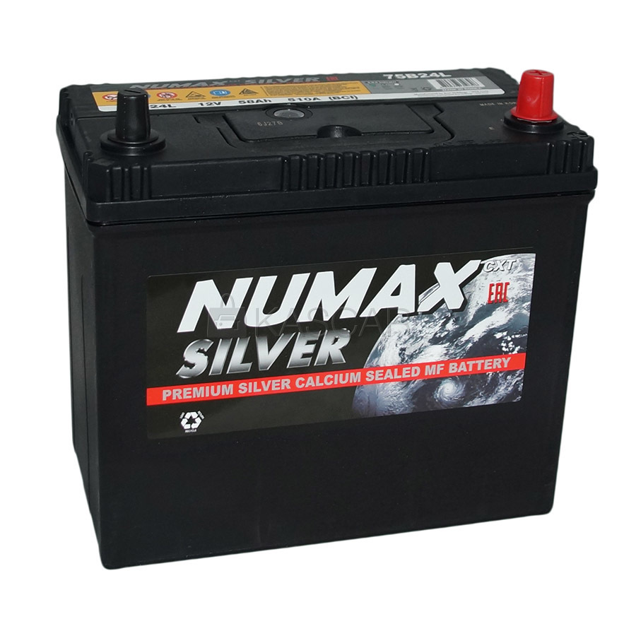Аккумулятор NUMAX 58Ah 75B24L тонк. клем. о.п