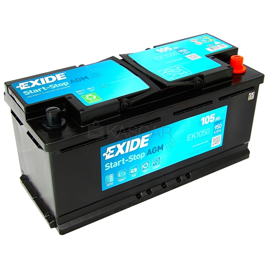 Аккумулятор EXIDE 105Ah EK1050 AGM о.п