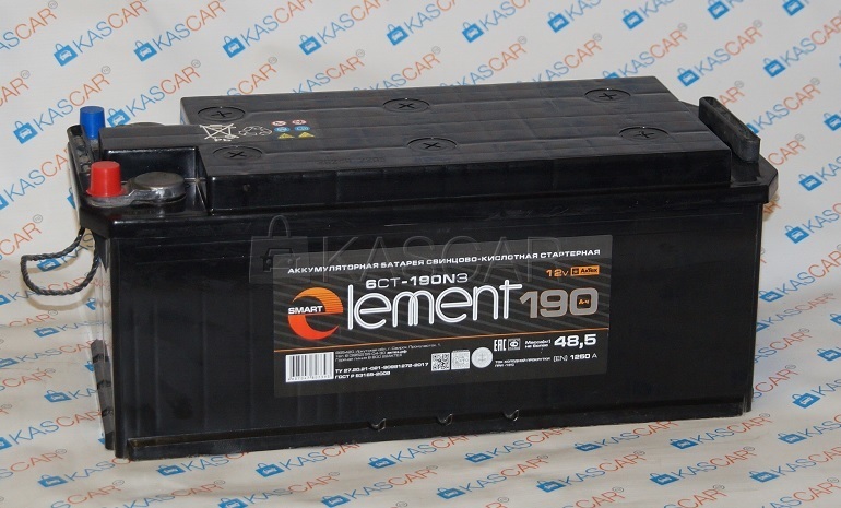 Аккумулятор ELEMENT 190Ah под конус п.п