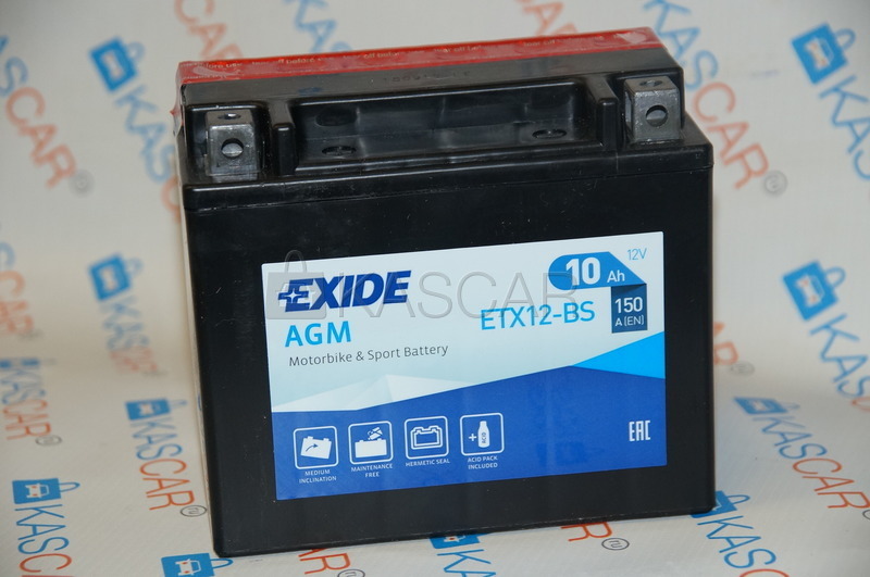 Аккумулятор EXIDE 10Ah ETX12-BS п.п