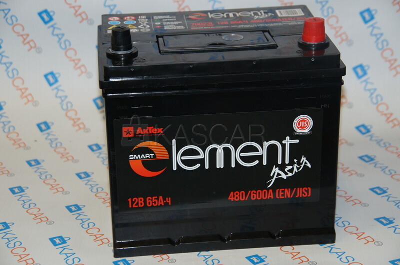 Аккумулятор ELEMENT 65Ah 70D23L о.п