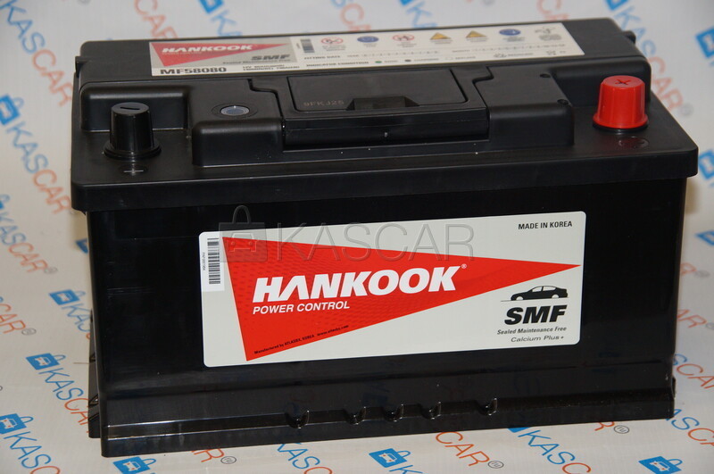 Аккумулятор HANKOOK 80Ah 58080 низкий о.п