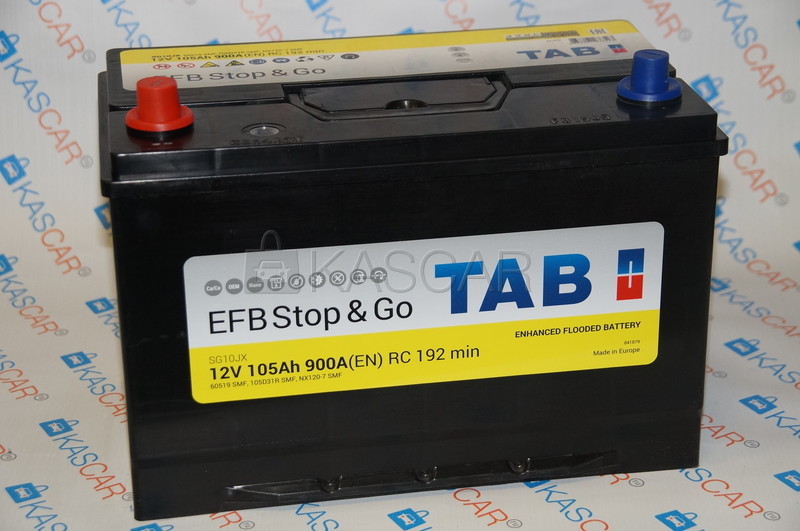 Аккумулятор TAB 105Ah EFB 60519 ASIA п.п